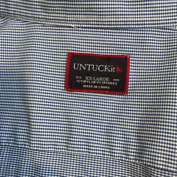 UNTUCKIT MENS LONG SLEEVE NYLON SHIRT SIZE XXL - Picture 7 of 8